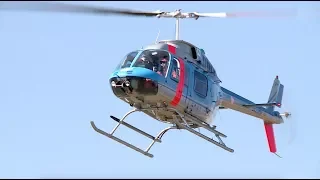 警視庁航空隊 はやぶさ３号 ロングレンジャーの着陸と離陸