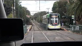 Driver's View Tram 96 Spring St to St Kilda Beach Melbourne