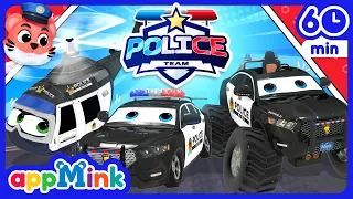 🚓🚁🌟Police Team Heroes Save the Day! 🚔🚨 Action Cartoons and Songs 🎶 #appmink #nurseryrhymes