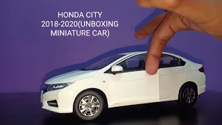 Unboxing of 1:18 diecast model HONDA CITY GM6/GRACE 2018(WHITE)Realistic and worthy miniature car
