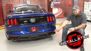 2015-2017 Mustang GT Ford Performance By Borla Cat-Back Quad Tip W/GT350 Valance Installation