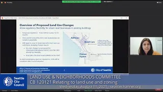 Seattle City Council Land Use & Neighborhoods Committee 8/11/21