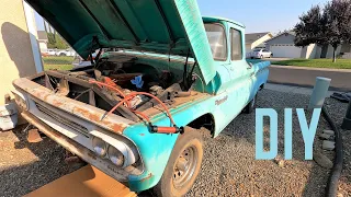 Chevy 235 Inline 6 Oil Change + First Startup in Years!