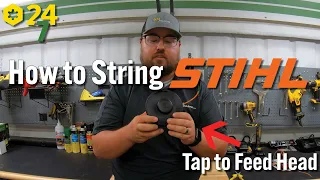 How to String Weedeater Head on Stihl Trimmer Auto Cut Tap Action 25-2 Head