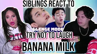 Siblings react to NCT/WayV try not to laugh challenge l Banana Milk| Efra's worst nightmare?!