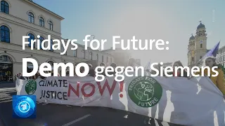 "Fridays for Future" demonstriert gegen Siemens