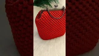 clic-clac bag, crochet bag, вязание сумки крючком