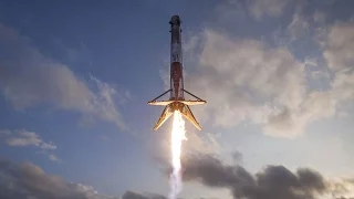 SpaceX Falcon 9 landing seen from droneship, 30 March 2017