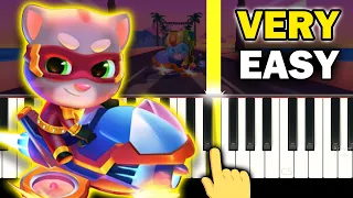 Talking TOM HERO DASH - Jet bike Theme - VERY EASY Piano tutorial