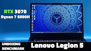 LENOVO LEGION 5 | UNBOXING | GAME FPS TEST ( BENCHMARK ) | FAN SOUND | RTX 3070 + Ryzen 7 5800H