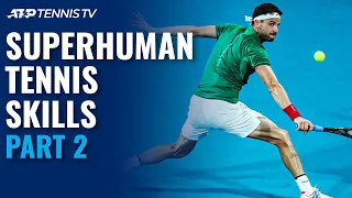 Superhuman Tennis Skills: Part 2! Dimitrov's Agility, Gonzalez's Forehand & More...