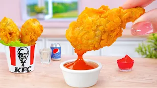 KFC Recipe Revealed 😯 Cooking Miniature Crispy Fried KFC Chicken Thighs 🍗Tina Mini Cooking