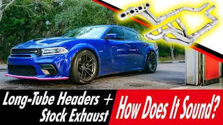 6.4L Hemi Headers + Stock Exhaust Sound | Start-Up, Revs, Wide Open Throttle