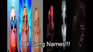 Mr Incredible Canny to Uncanny | TOO MANY LEVELS (All Song Names)