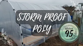 Storm Proofing our cheap Amazon  Outsunny Polytunnel. Polytunnel upgrade!