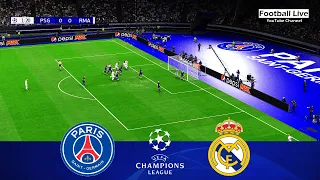 PSG vs Real Madrid | UEFA Champions League (1st leg) FULL MATCH 2022 | Football Live | PES 2021