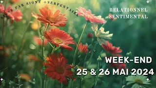 Week-end 25  & 26 mai 2024 - signe par signe + serpentaire -  sentimental - relationnel