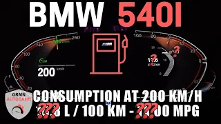 BMW 5 Series 540i xDrive Touring 333 HP G31⛽ FUEL CONSUMPTION TEST