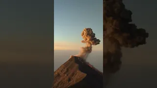 Volcano Fuego errupting - view from Acatenango (Antigua / Guatemala 2024)