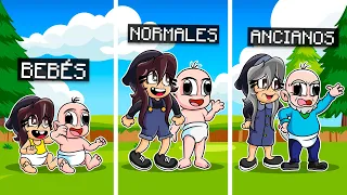 BEBE NOOB Y BEBE NOOBSI SE CONVIERTEN EN ANCIANOS 😨🧓 SOMOS ANCIANOS EN MINECRAFT TROLL