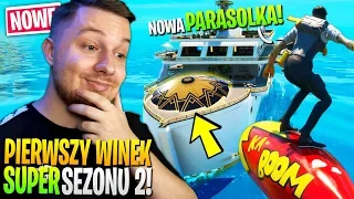 Sprawdzam NOWY SEZON 2 w Fortnite ... (pierwszy WIN i parasolka!)