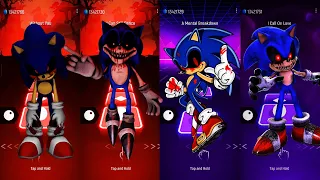 Sonic EXE X4 Tiles Hop EDM Rush !!