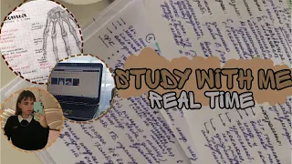 Учись со мной в реальном времени с музыкой | Study with me real time 💓