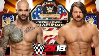FULL MATCH - Ricochet vs AJ Styles for US Championship : WWE Extreme Rules 2019