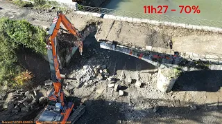 Pont d'Osserain - Déconstruction - Etape 4 - démolition finale