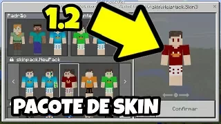 COMO CRIAR SEU PRÓPRIO PACOTE DE SKINS NO MINECRAFT PE 1.2 ! (Minecraft Pocket Edition)