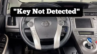 How To Start A 2010 - 2015 Toyota Prius With Key Not Detected - Dead Prius Remote Key Fob Battery