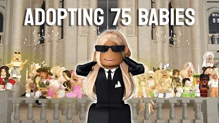 I ADOPTED 75 BABIES IN BLOXBURG | roblox