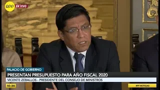 PCM presenta presupuesto para año fiscal 2020