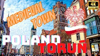 TORUN, POLAND 🇵🇱 – BEAUTIFUL MEDIEVAL TOWN - 4K CITY WALK