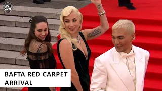 Lady Gaga, Frederic Aspiras & Sarah Tanno - 2022 BAFTA Red Carpet arrival