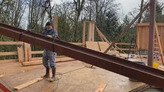 Modern House Part 10- Start second second level floor framing and wrap up fabrication