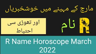 R name horoscope March 2022|| how will the month of March 2022 be for you | by Noor ul Haq Star tv