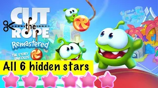 Cut the rope remastered Chapter 1 : Evan's Home All Hidden Stars - Apple Arcade Walkthrough