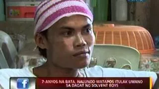 24oras: 7-anyos na bata, nalunod   matapos itulak umano sa dagat ng   solvent boys