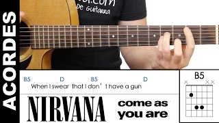 Nirvana - Come As You Are Guitar Chords Acordes de guitarra