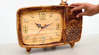 Perfect Design For Wooden Desk Clock. Let's Call It A Television.