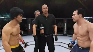 Bruce Lee vs. Big Boss (EA Sports UFC 3) - CPU vs. CPU - Crazy UFC 👊🤪