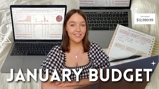 JANUARY BUDGET WITH ME | new budget setup, financial reset + money goals 💰