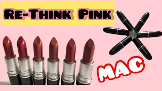 ลิปสติก| MAC Re Think Pink Lipstick | Lip Swatches |สวอชสีบนปากและแขน