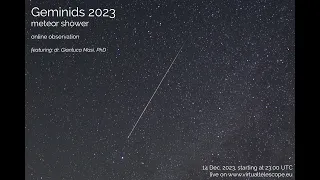 2023  Geminid Meteor shower: online observation - 14 Dec. 2023