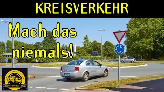 wie fährt man richtig im Kreisverkehr