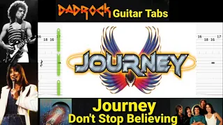 Don't Stop Believing - Journey - Guitar + Bass TABS Lesson