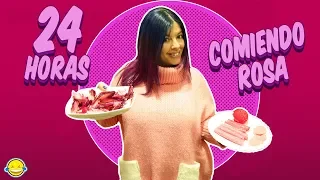 24 HORAS COMIENDO COLOR ROSA Comida por Colores All Day eating Pink food colours Momentos Divertidos