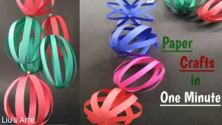 DIY Christmas Decorations | Paper Crafts | one minute paper craft for christmas | Liu's Arte