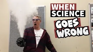 Science Teacher Surprised by Explosive Chemical Reaction